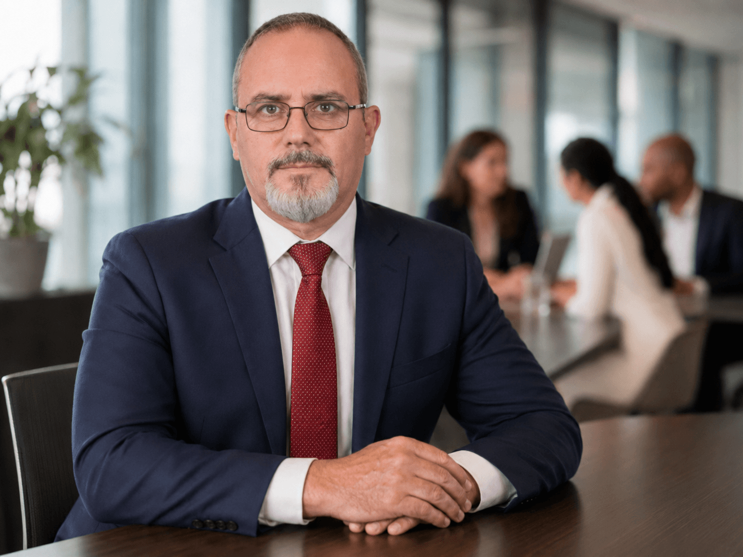 Corporate leader in a modern office